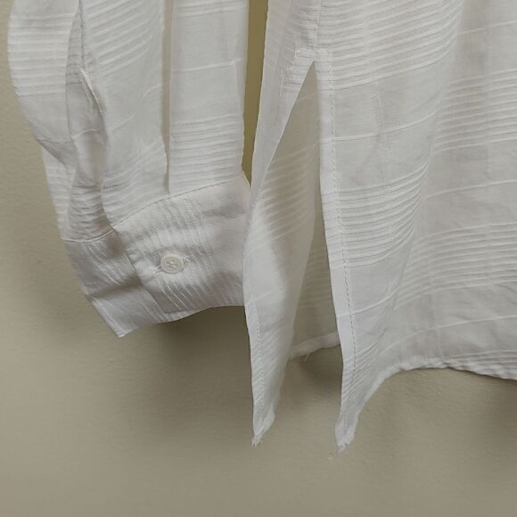 Gentle Fawn Semi Sheer Long Sleeve Button Down Blouse Size L NWT - Picture 13 of 14